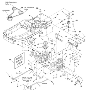 Transmission Group (7501729) Diagram and Parts List for 7800629-E20M42 2010 Briggs and Stratton Lawn Tractor Accessories